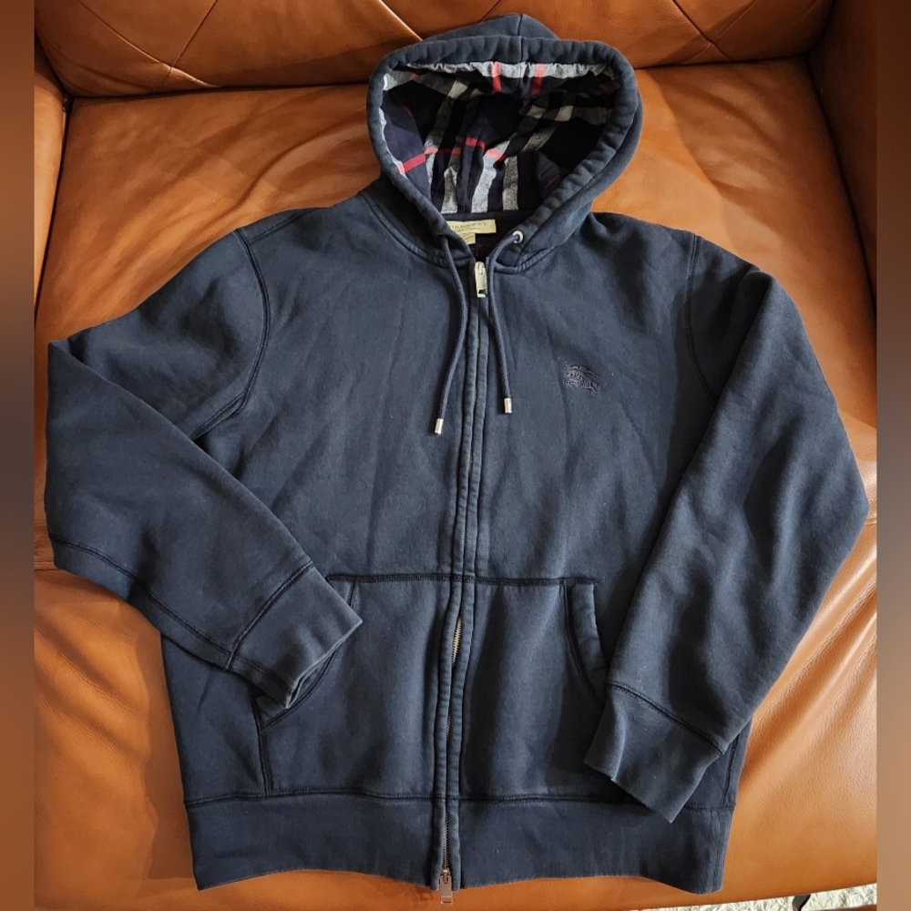 Burberry Zip Up Hoodie size L